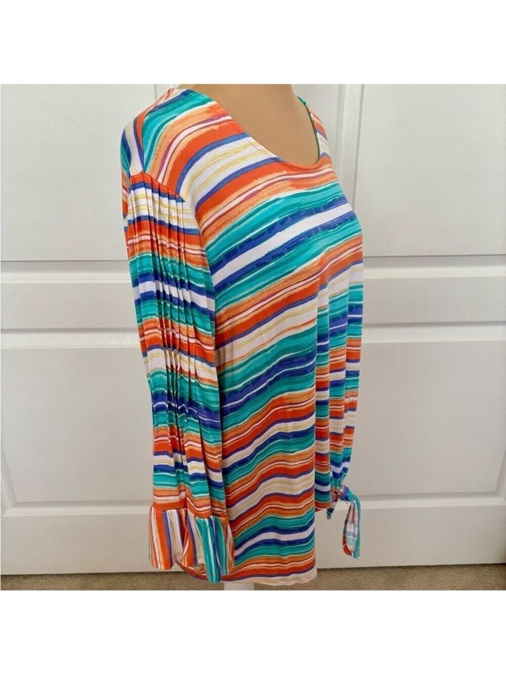 Ruby Rd Multicolor Stripe Blouse XL - Picture 5 of 10